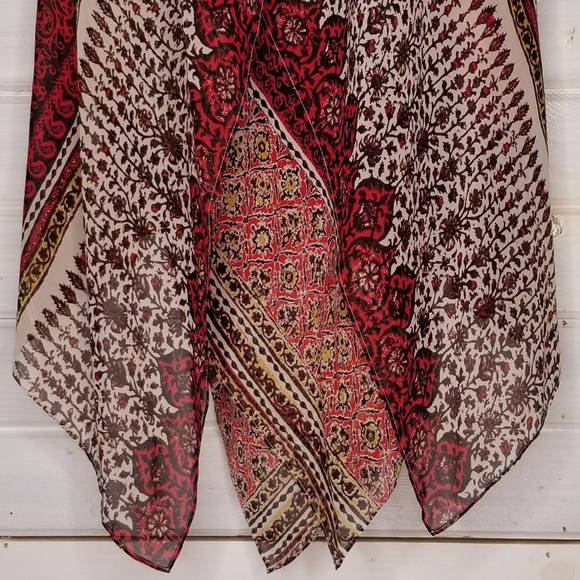 Max & Cleo Dress Silk Halter Handkercheif Boho - Picture 6 of 8